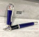 AAA Replica Mont blanc Jules Verne Blue Fountain Pen